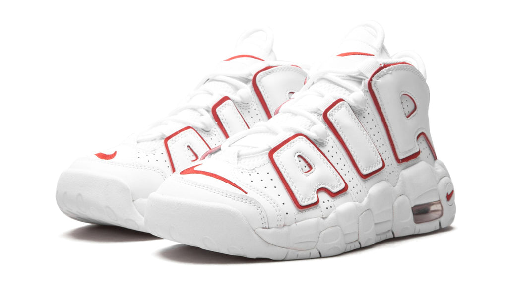 Nike Air More Uptempo GS  "White / Varsity Red"