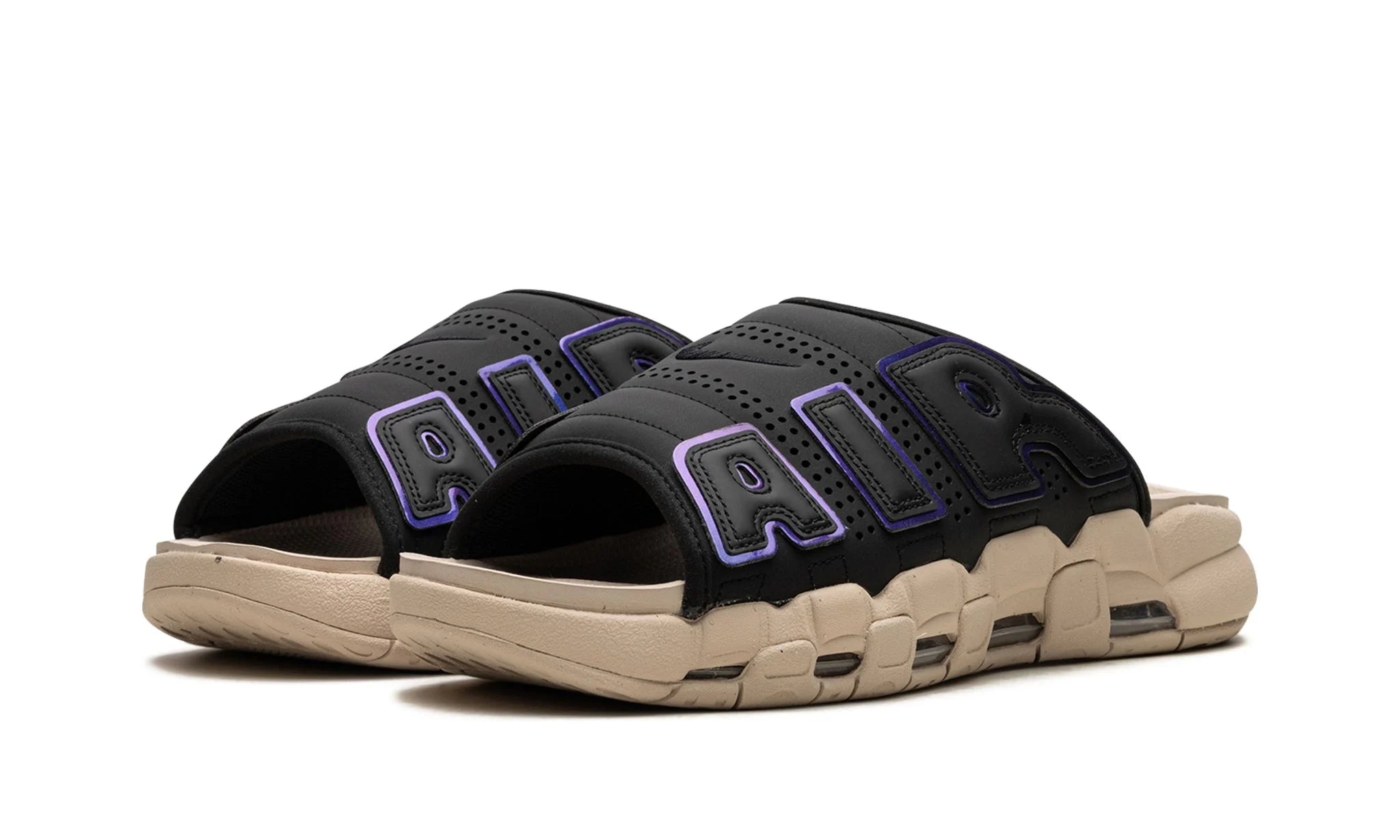 Nike Air More Uptempo Slide "Black Sanddrift Iridescent"