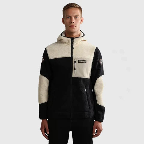 Napapijri Yupik Full Zip 3 - Fleece Jacket Black/White